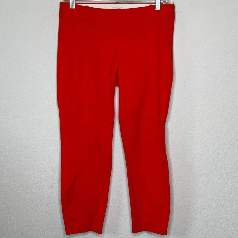 J. Crew Minnie Stretch Pants‎ Red